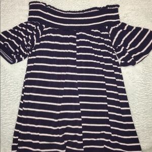 Striped Off the Shoulder Top